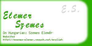 elemer szemes business card